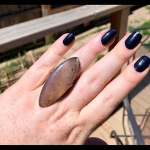 Sterling silver Montana agate ring